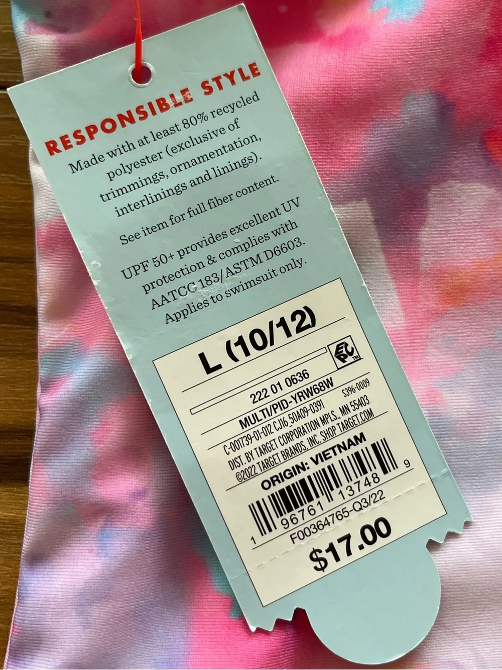 Target Cat & Jack Girls Daydream Floral One Piece Swimsuit Size L(10/12) NEW
